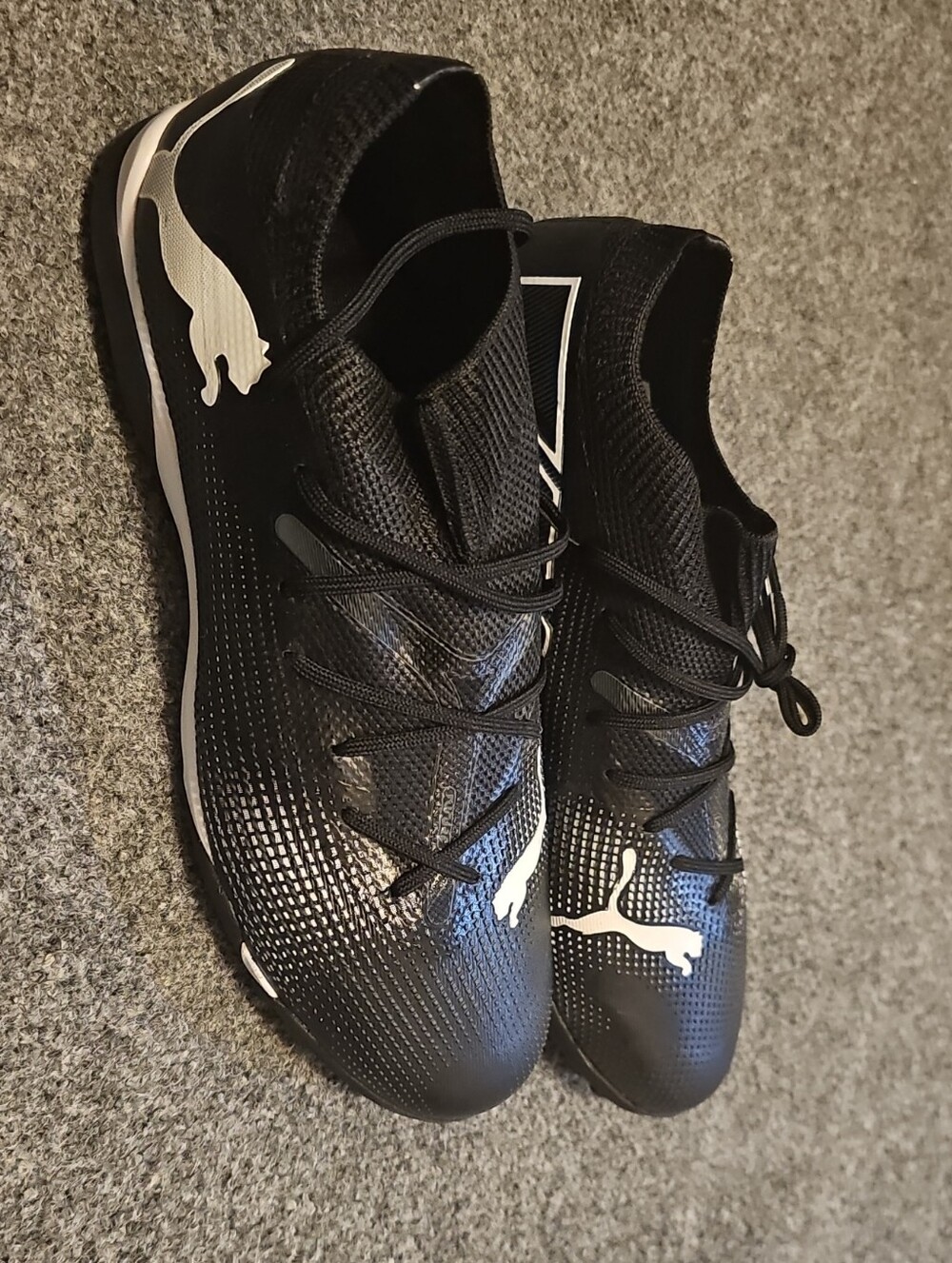 Puma Black Athletic Soccer/Training Shoes with White Puma Logos
